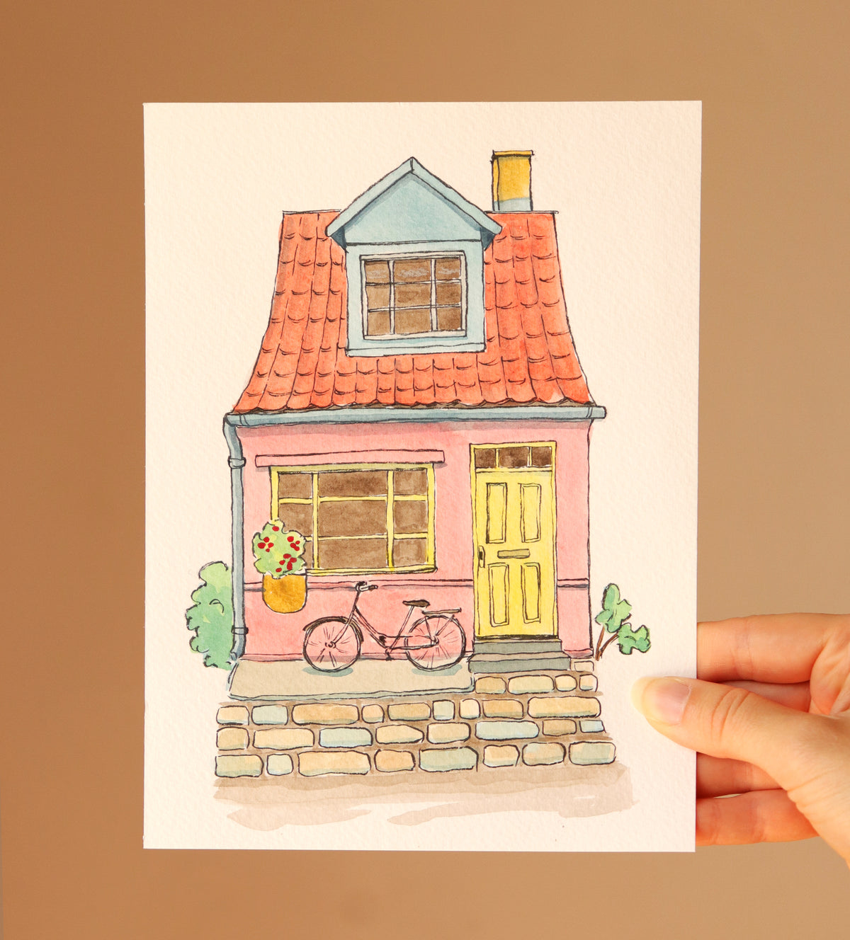 Hand drawn Watercolor Date Spot painting, First Date Venue A5