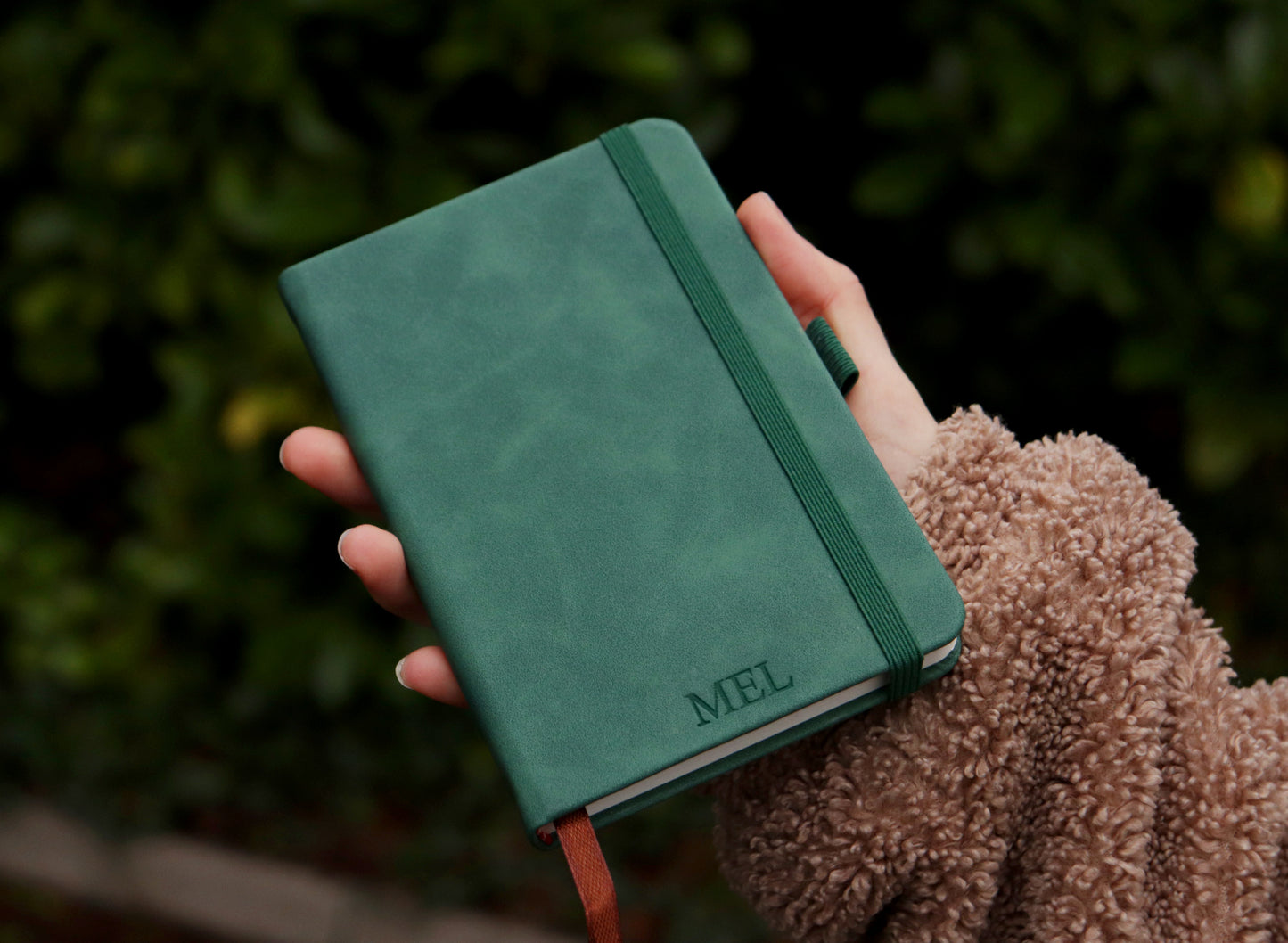 Personalised Notebook, Gold embossing, Vegan leather, A6