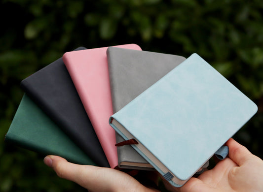 Personalised Notebook, Gold embossing, Vegan leather, A6