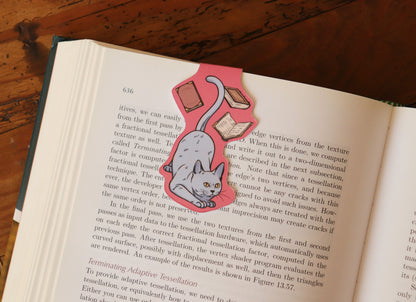 Magnetic bookmark, Book Lover Gift, Cat