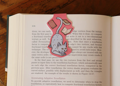 Magnetic bookmark, Book Lover Gift, Cat