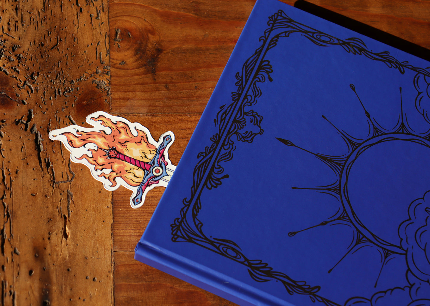 Fire Sword Bookmark, Fantasy Sword