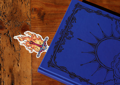 Fire Sword Bookmark, Fantasy Sword