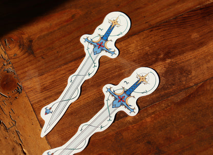 Sword Bookmark, Night and The Moon Fantasy Sword