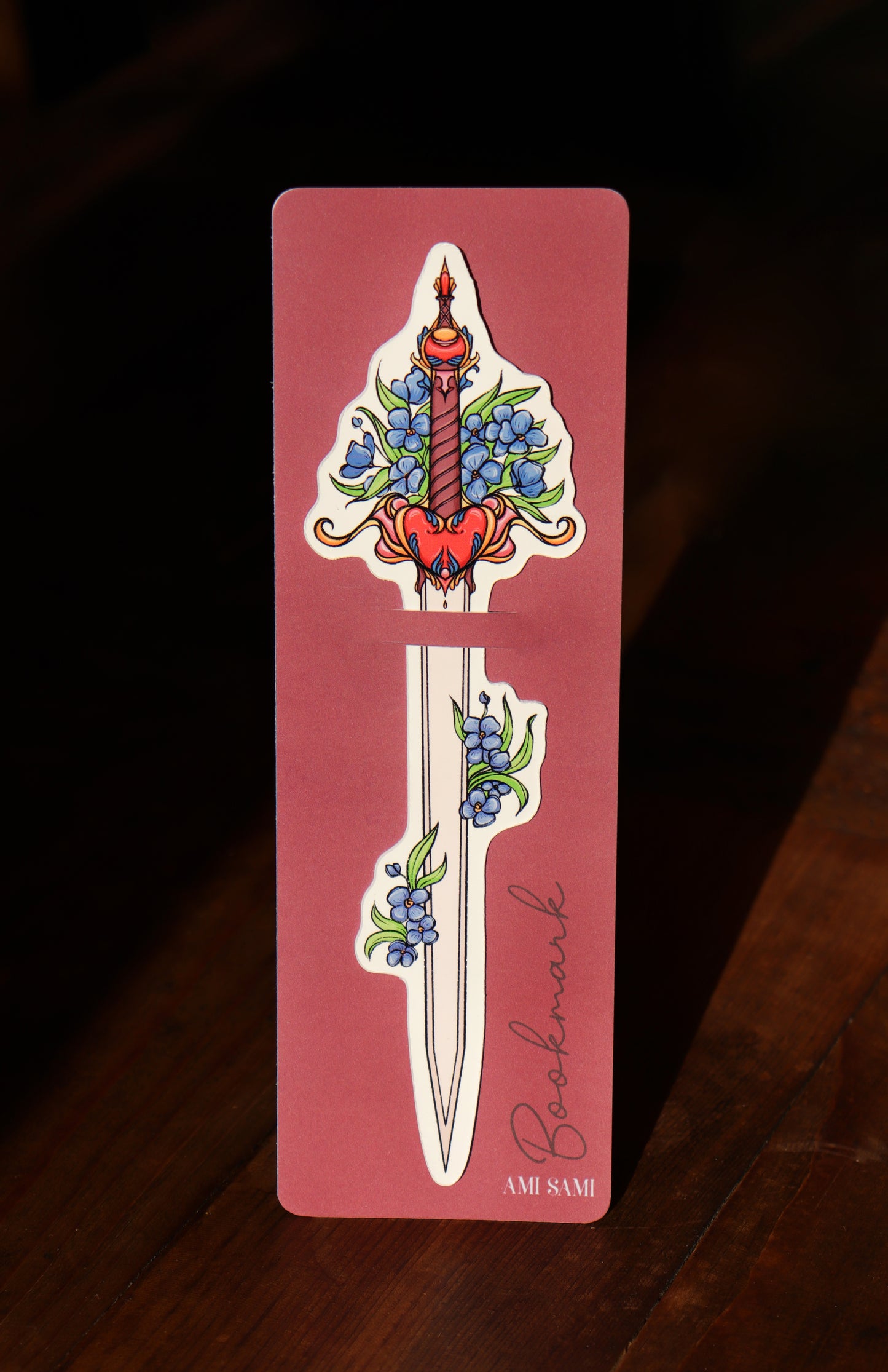 Sword with flowers Fantasy Bookmark